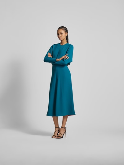 Victoria Beckham Midikleid mit Rundhalsausschnitt Bleu 1