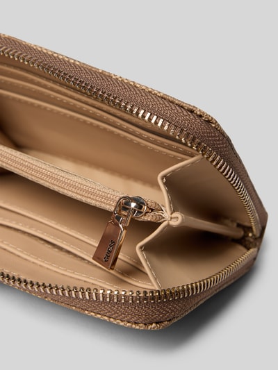 Guess Portemonnaie mit Logo-Applikation Modell 'Laurel' Hellbraun 3