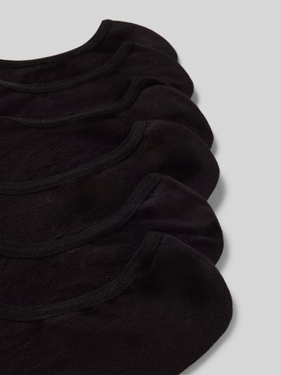 Produktfoto, Füßlinge mit Label-Details im 3er-Pack von s.Oliver RED LABEL in Schwarz, Baumwoll-Elasthan-Mix, elastische Bündchen, glatte Textur.