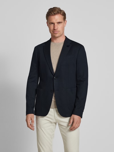 JOOP! Collection Regular fit 2-knoops colbert met reverskraag, model 'Hoverest' Marineblauw - 4