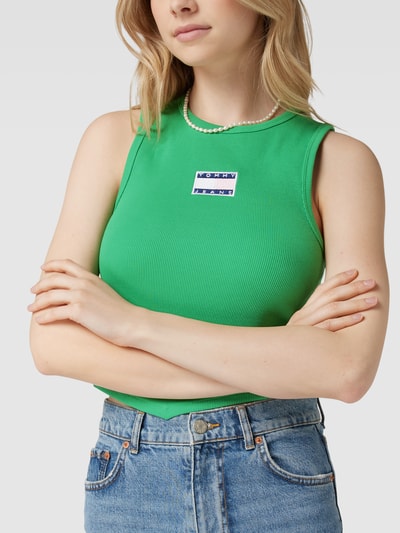 Tommy Jeans Top mit Label-Patch Gruen 3