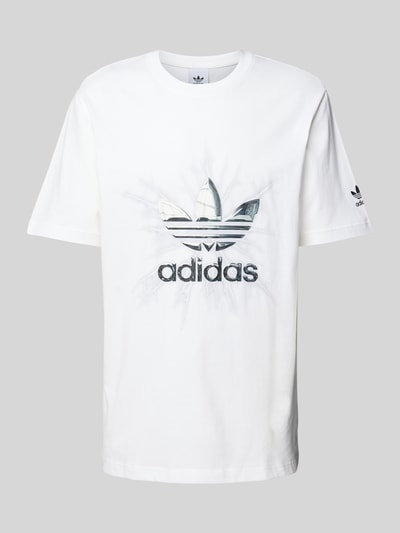 adidas Originals T-Shirt mit Label-Print Weiss 2