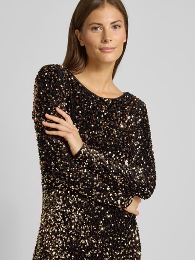 Christian Berg Woman Selection Minijurk met pailletten Middenbruin - 3