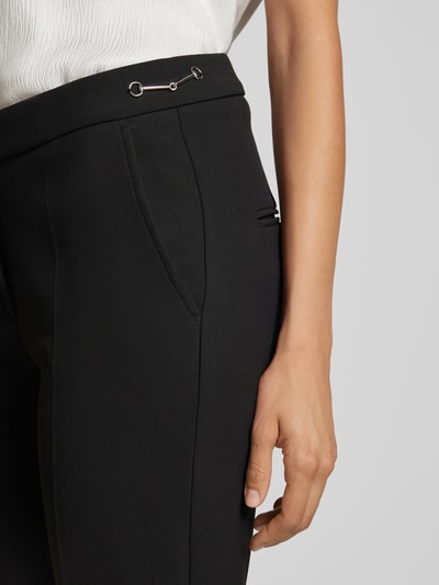 Cambio Straight leg stoffen broek in verkorte pasvorm, model 'FRANCE' Zwart - 3