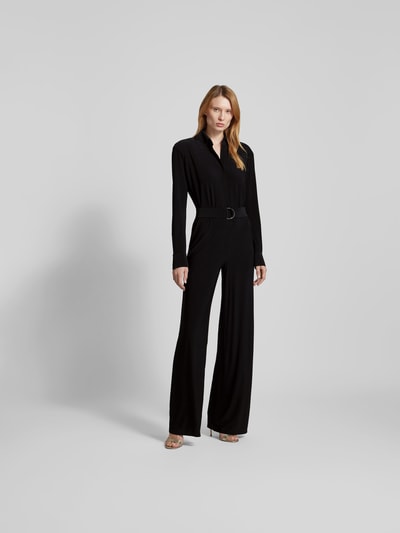 Norma Kamali Jumpsuit mit verdeckter Knopfleiste Black 4