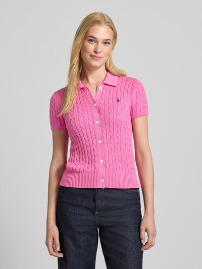 Polo Ralph Lauren Bluzka z dzianiny z wyhaftowanym logo Mocnoróżowy 4