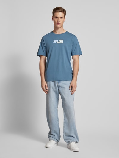 Jack & Jones T-Shirt mit Label-Print Modell 'CORP' Ocean 1