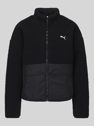 PUMA Fleecejacke mit Kontrast-Einsätzen Black 2