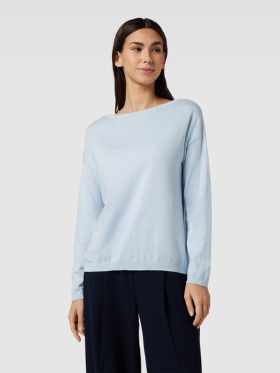 Selected Femme Gebreide pullover met boothals, model 'BERGA' Lichtblauw - 4