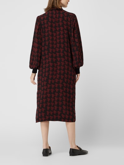 Fynch-Hatton Blusenkleid mit Hahnentritt Bordeaux Rot 4