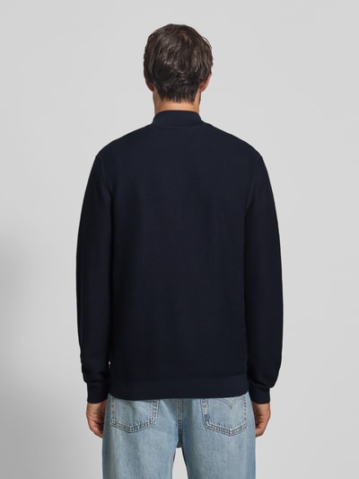 OLYMP Level Five Strickpullover mit Troyer-Kragen Marine 5