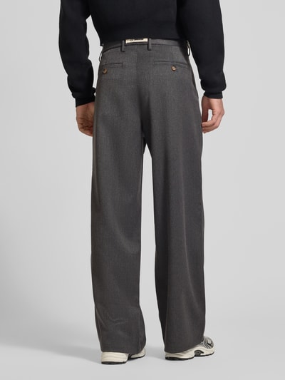 PROHIBITED Bundfaltenhose mit Gesäßtaschen Modell 'HERITAGE' Anthrazit 5