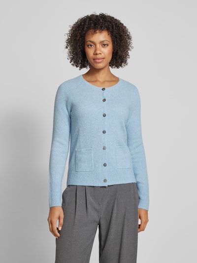 Christian Berg Woman Strickjacke mit aufgesetzten Eingrifftaschen Hellblau 4