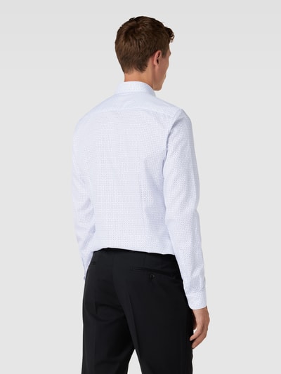 Jake*s Slim Fit Business-Hemd mit feinem Allover-Muster Weiss 5