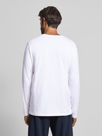Fynch-Hatton Bluzka z długim rękawem i detalem z logo Biały 5