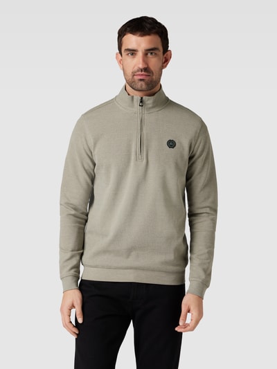 Lerros Sweatshirt met schipperskraag Lichtgrijs - 4