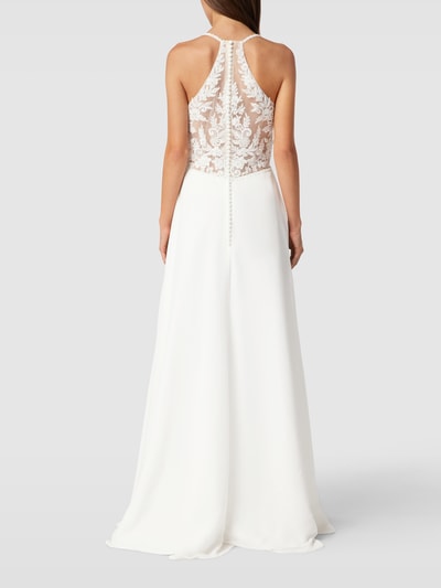 Luxuar Suknia ślubna z detalami z koronki Złamany biały 5