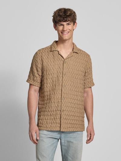 Only & Sons Freizeithemd mit Knopfleiste Modell 'BRADDOCK' Beige 4