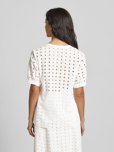 Milano Italy Regular Fit Blusenhirrt aus reiner Baumwolle Offwhite 5