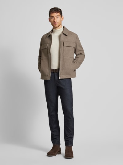 Jack & Jones Premium Jack met kentkraag, model 'BLURUSSEL' Beige - 1