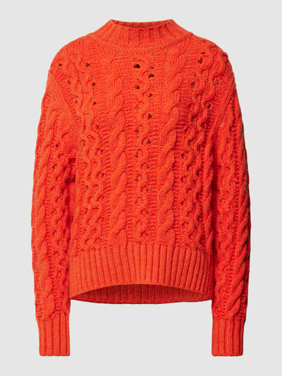 Esprit Gebreide pullover met kabelpatroon Oranje - 2