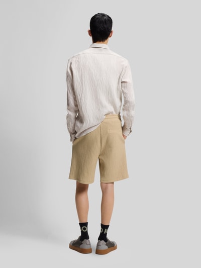HUGO Relaxed Fit Shorts aus Baumwoll-Mix Modell 'DENOSHORT' Beige 5