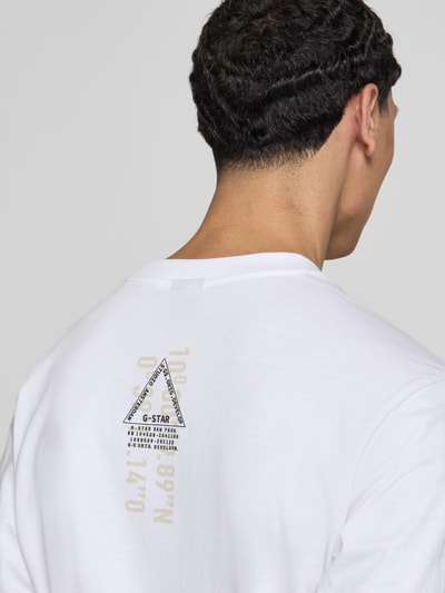 G-Star RAW t-shirt z bawełny z okrągłym dekoltem Biały 3