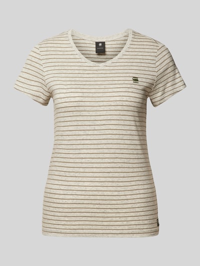 G-Star Raw T-Shirt in Melange-Optik Modell 'Eyben' Taupe 2