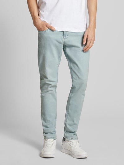 Tommy Jeans Slim Fit Jeans im 5-Pocket-Design Modell 'SCANTON' Hellblau 4