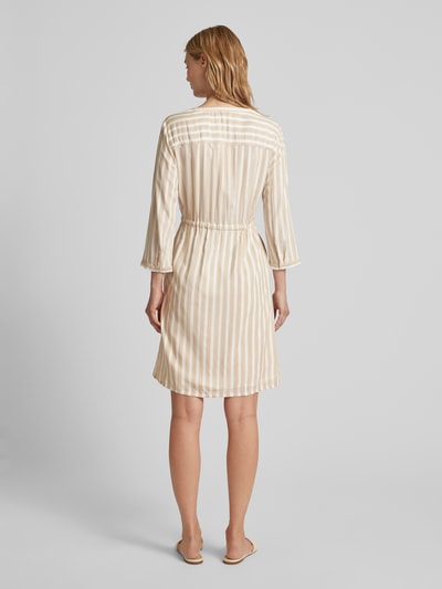 Tom Tailor Knielanges Kleid mit Streifenmuster Beige 5