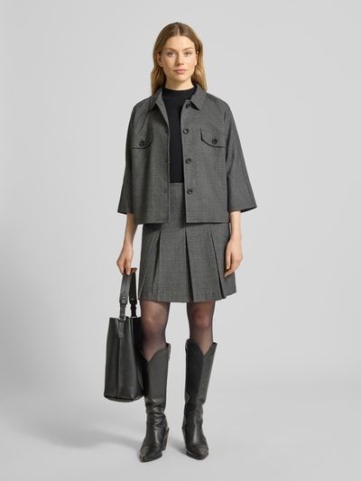 More & More Żakiet o kroju relaxed fit z listwą guzikową i rękawem o dł. 3/4 Antracytowy 1