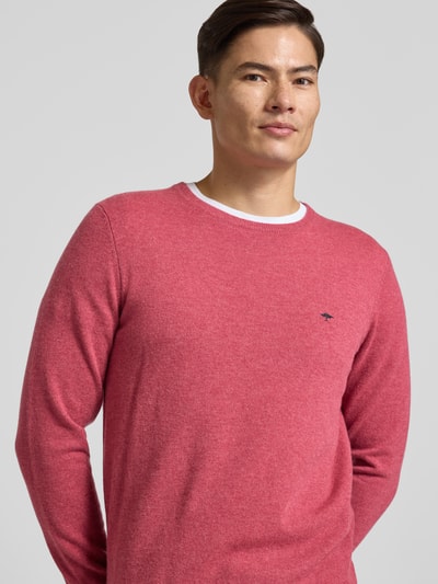 Fynch-Hatton Regular Fit Pullover mit Kaschmir-Anteil Modell 'Merino' Kirsche 3