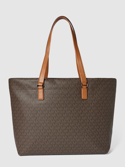 MICHAEL Michael Kors Tote bag met all-over logo, model 'SALTER' Donkerbruin - 4