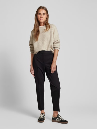 Jake*s Collection Regular fit stoffen broek met persplooien Zwart - 1