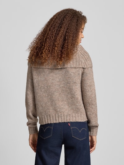 Only Regular fit gebreide pullover met wol, model 'SHINE' Zand gemêleerd - 5