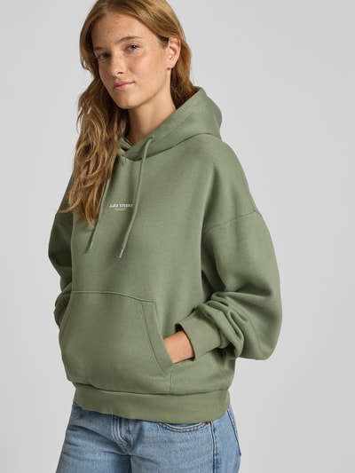 JJXX Hoodie met kangoeroezak. model 'STUDIO VESTERBRO' Lindegroen - 3