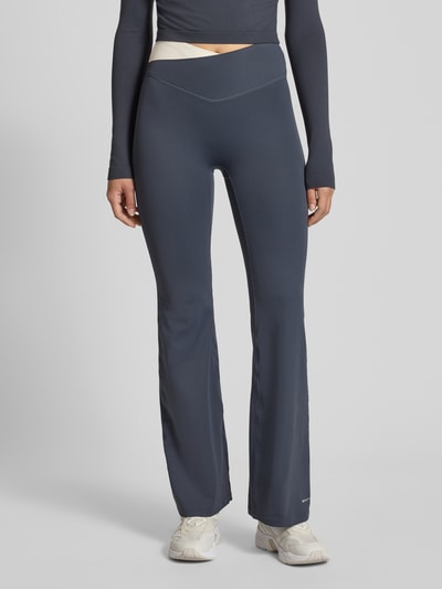 P.E Nation Flared legging met labelprint, model 'WANDER' Marineblauw - 3