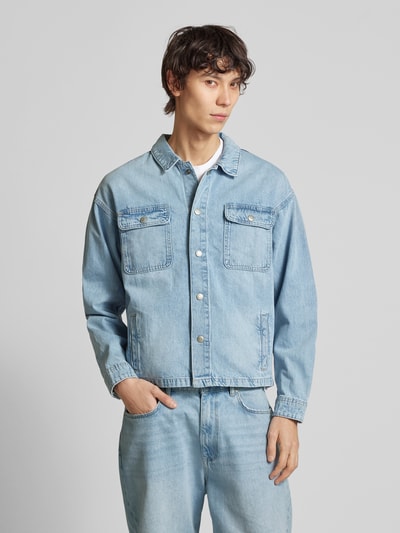 Jack & Jones Jeansjack met knoopsluiting, model 'CHASE' Lichtblauw - 4