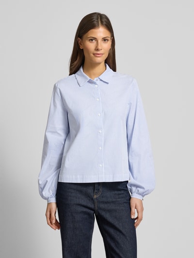 JOOP! Regular fit overhemdblouse met ballonmouwen, model 'Bella' Blauw - 4