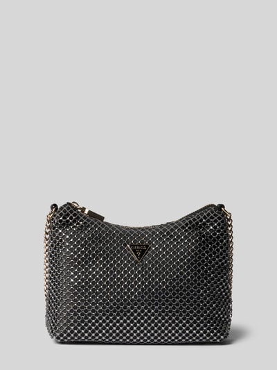 GUESS Umhängetasche mit Label-Detail Modell 'ZALINA' Metallic Black 2