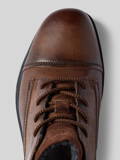bugatti Boots aus Leder mit Reißverschluss Modell 'Vittore' Dunkelbraun 3