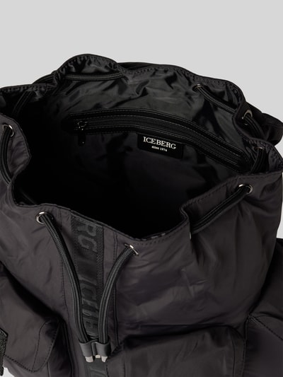 Iceberg Rucksack mit Vorfächern Modell 'ZAINO' Black 5