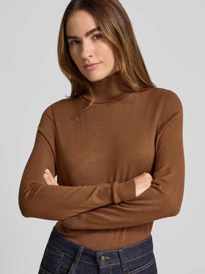 Christian Berg Woman Rollkragenpullover aus Viskose-Mix Cognac 3