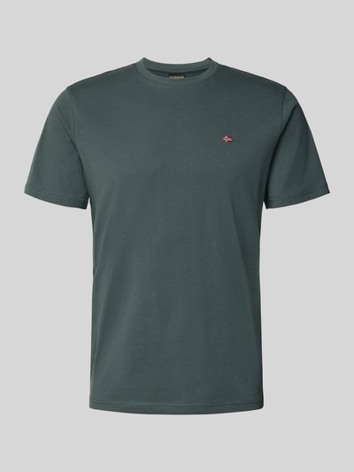 Napapijri T-Shirt mit Label-Stitching und Rundhalsausschnitt Khaki 2