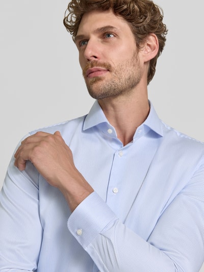 Jake*s Slim Fit Businesshemd aus reiner Baumwolle Bleu 3