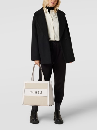 Guess Shopper met labelprint, model 'MONIQUE' Offwhite - 1