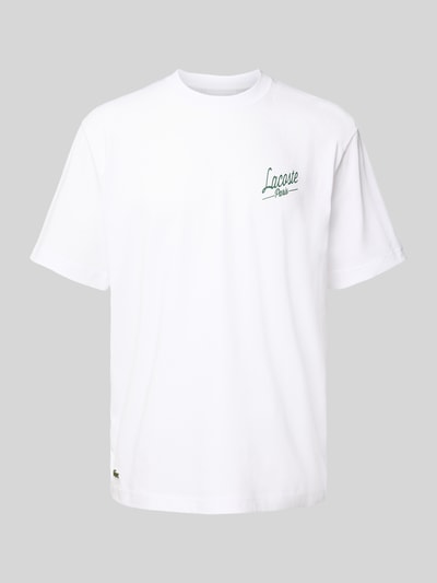 Lacoste Regular Fit T-Shirt aus reiner Baumwolle Weiss 2