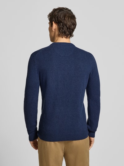 MCNEAL Strickpullover mit Motiv und Rundhalsausschnitt Dunkelblau Melange 5