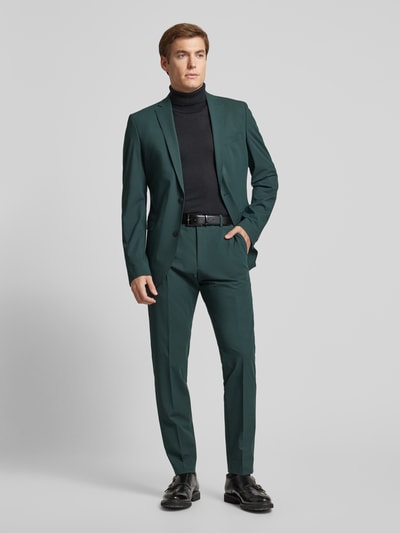 s.Oliver BLACK LABEL Tapered fit pantalon met persplooien Groen - 1