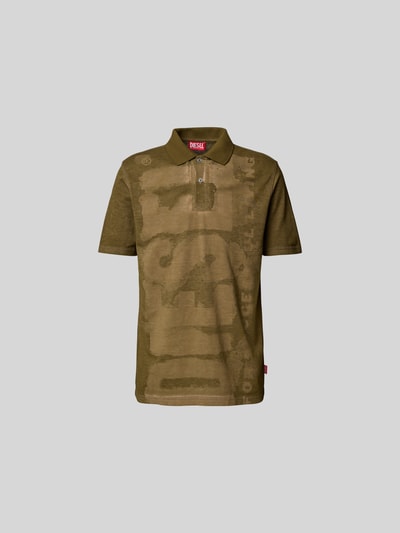 Diesel Poloshirt mit kurzer Knopfleiste Khaki 2